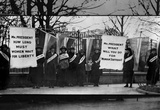 Women Suffragists (Picketing in Front of White House) Art Poster Print