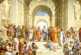 Raphael (The School of Athens) Restored Art Poster Print