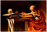 Michelangelo Caravaggio (St. Jerome when writing) Art Poster Print
