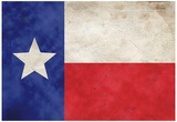 Texas Flag Distressed Art Print Poster