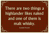 Scottish Proverb Things a Highlander Likes Naked Art Poster Print