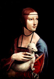 Leonardo da Vinci (Portrait of a Lady with an Ermine) Art Poster Print