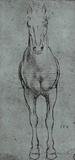 Leonardo da Vinci (Horse study) Art Poster Print