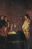 Honthorst Christ in Front of the High Priest Art Print Poster