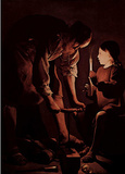 Georges de La Tour (St. Joseph as a carpenter) Art Poster Print