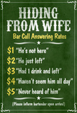 Hiding From Wife Bar Phone Fees Poster