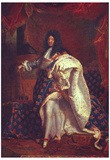 Hyacinthe Rigaud (Portrait of the French King Louis XIV) Art Poster Print