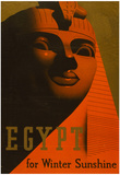 Egypt for Winter Sunshine Travel Vintage Ad Poster Print