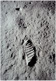 Buy Moon Footprint (Buzz Aldrin Bootprint) Art Poster Print at AllPosters.com