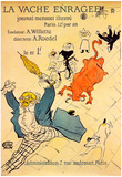 Henri de Toulouse-Lautrec La Vache Enragee Art Print Poster