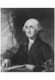 George Washington (Portrait, Black and White) Art Poster Print