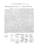 Declaration of Independence Authentic Reproduction White Art Poster Print