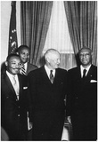 Dwight Eisenhower (With Civil Rights Leaders, 1957) Poster