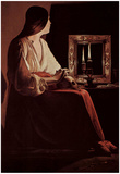 Georges de La Tour (Penitents Maria Magdalena (Magdalena Wrightsman)) Art Poster Print