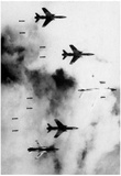 Vietnam War (B-66 and F-105s Bombing Vietnam) Photo Poster Print