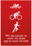 Triathlon Motivational Quote Sports Poster Print