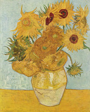 Vincent Van Gogh Vase with Twelve Sunflowers Painting Art Poster