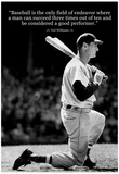 Ted Williams Baseball Famous Quote Archival Photo Poster