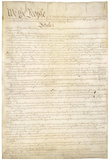 U.S. Constitution (First Page) Art Poster Print