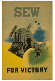 WPA (Sew for Victory) Art Poster Print
