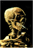 Vincent Van Gogh (Skull with Cigarette) Art Print Poster