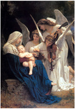 William-Adolphe Bouguereau Song of the Angels Art Print Poster