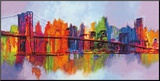 Abstract Manhattan Mounted Print