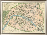 Buy Vintage Paris Map at AllPosters.com