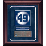 Ron Guidry Retired Number Monument Park Brick Slice Collage w/ Nameplate