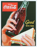 Coke - Good with Food Blechschild