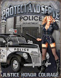 Protect And Serve Sexy Police Woman
Tin Sign