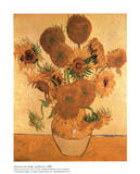 Vase with Fifteen Sunflowers