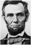 Abraham Lincoln Stand Firm Quote History Poster