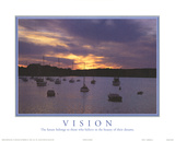 Vision The Future Belongs to Those Who Believe Boats Sunset Motivational