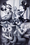 Mickey Mouse and Friends Nightclub Black and White