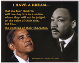 Martin Luther King Jr and President Barack Obama I Have a Dream