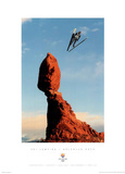 Ski Jumping Balanced Rock 2002 Salt Lake City Olympics Poster