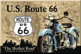 Route 66 The Mother Road Motorcycle Magnet