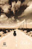 Route 66 Motorcycle Art Print Poster