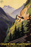 Roger Broders Chamonix Martigny Vintage Ad Art Print Poster