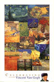Vincent Van Gogh 150 Years Collage Art Print Poster