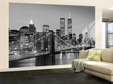 New York City Brooklyn Bridge by Henri Silberman Huge Wall Mural Art Print Poster