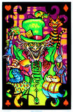 Alice in Wonderland Mad Hatter Collage Flocked Blacklight Poster Art Print