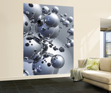 Trevor Scobie Silver Orbs Huge Wall Mural Art Print Poster