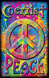 Coexist Peace Sign Blacklight Poster Print