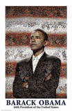 President Barack Obama (Mosaic) Art Poster Print Poster