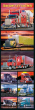 Supertrucks (Semi Trucks) Art Poster Print