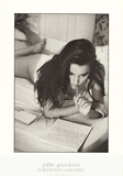 Pablo Guarderas Girl with Letter Photo Print Poster