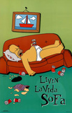 The Simpsons Homer Simpson Livin' La Vida Sofa TV Poster