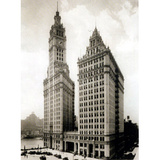 Chicago Wrigley Building 1930 Art Print Poster